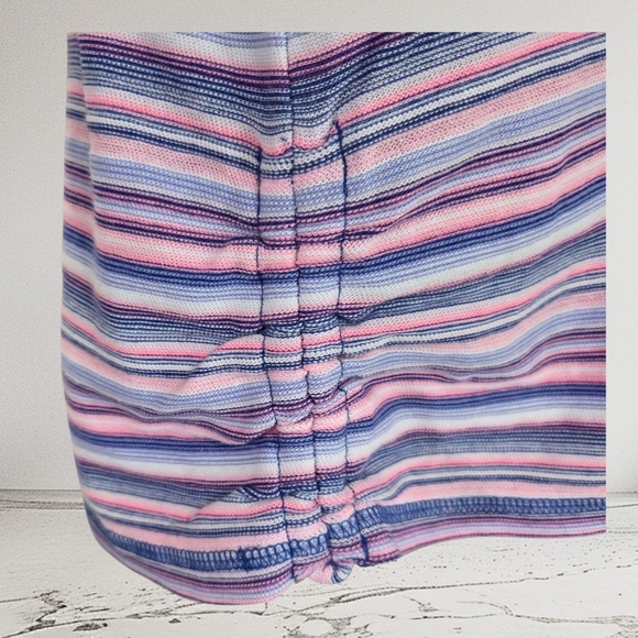 Talbots Multicolor Striped V-Neck Tunic With Ruched Sides Size L - Picture 3 of 7